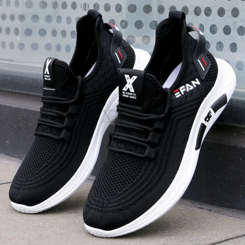 Spring White Casual Shoes Breathable Non Slip Walking Sneakers Men Shoes Outdoor Comfortable Fashion Lace Up Running Shoes