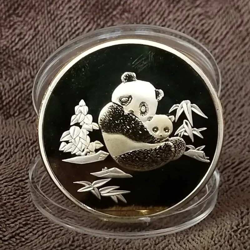 

Panda Baby Commemorative Coin Golden Silver Color