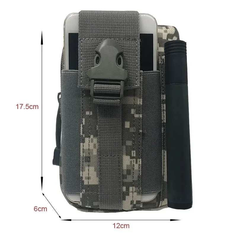 Riñonera táctica MOLLE camuflaje – Nylon impermeable porta móvil - imagen 5