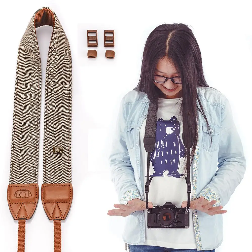 DSLR 디지털 카메라 스트랩, 조절 가능한 어깨 목 스트랩, 니콘 캐논 소니 카메라 렌즈 벨트와 호환, 내구성 액세서리