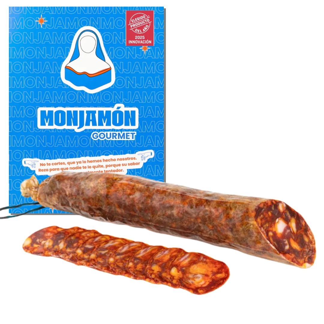 CHORIZO DE BELLOTA 100% IBÉRICO | Caña 0,4 - 0,5 kg - Al Vacío | Choricielo -  [ELEGIDO PRODUCTO DEL AÑO 2025] Monjamon y más - Receta natural y tradicional