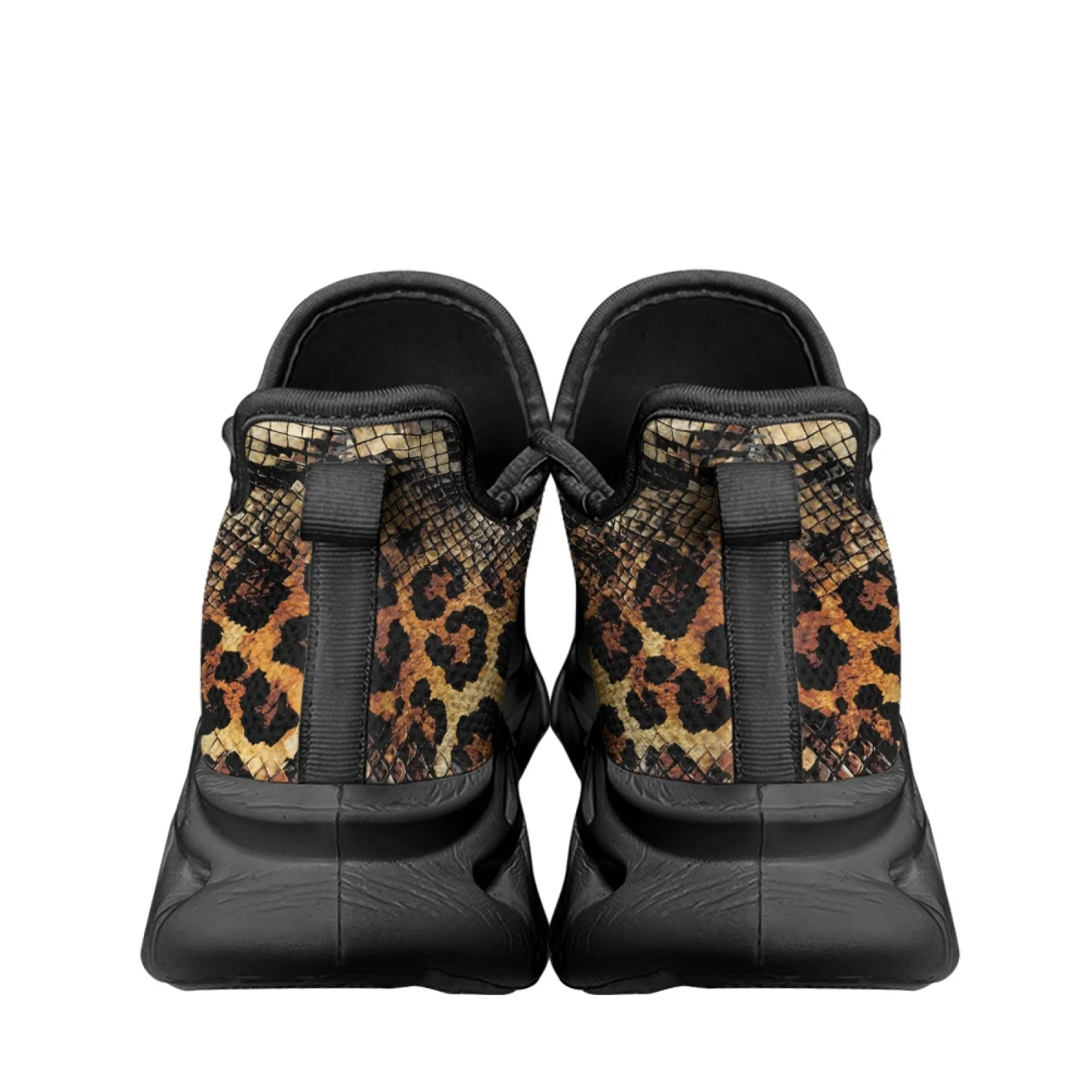 PENSTROLL Breathable Men's Sport Trainer Lightweight Comfortable Fashion Sneakers for Running Mens Snake  Leopard Print Designs