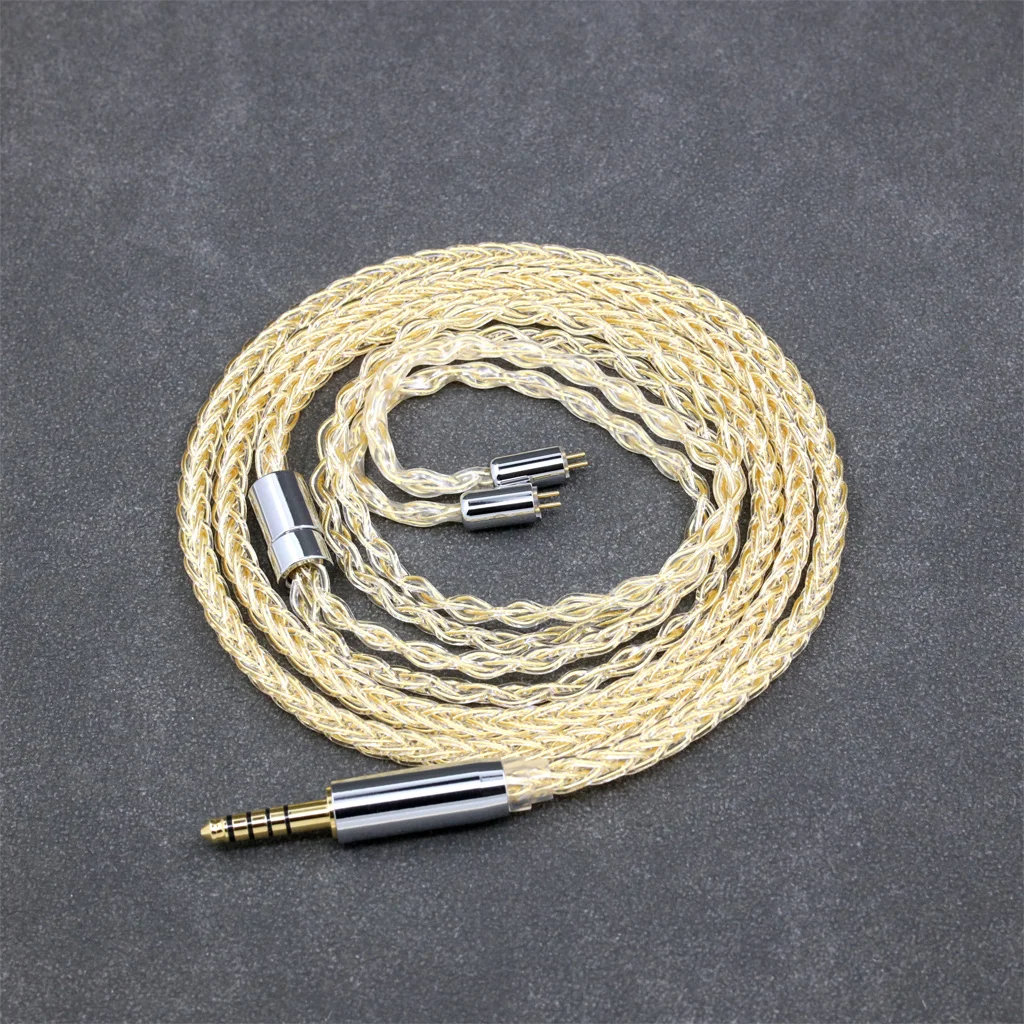 8 الأساسية 99% 7n الفضة النقية 24k مطلية بالذهب سماعة كابل ل 0.78 مللي متر خطوة مسطحة JH الصوت JH16 برو JH11 برو 5 6 7 2pin 8426