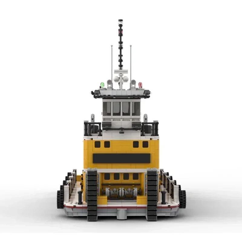 City Ship Series Model Moc Building Bricks Pusher Barge Tug Technology Modular Blocks Gifts Christmas Toys DIY Sets Assembly