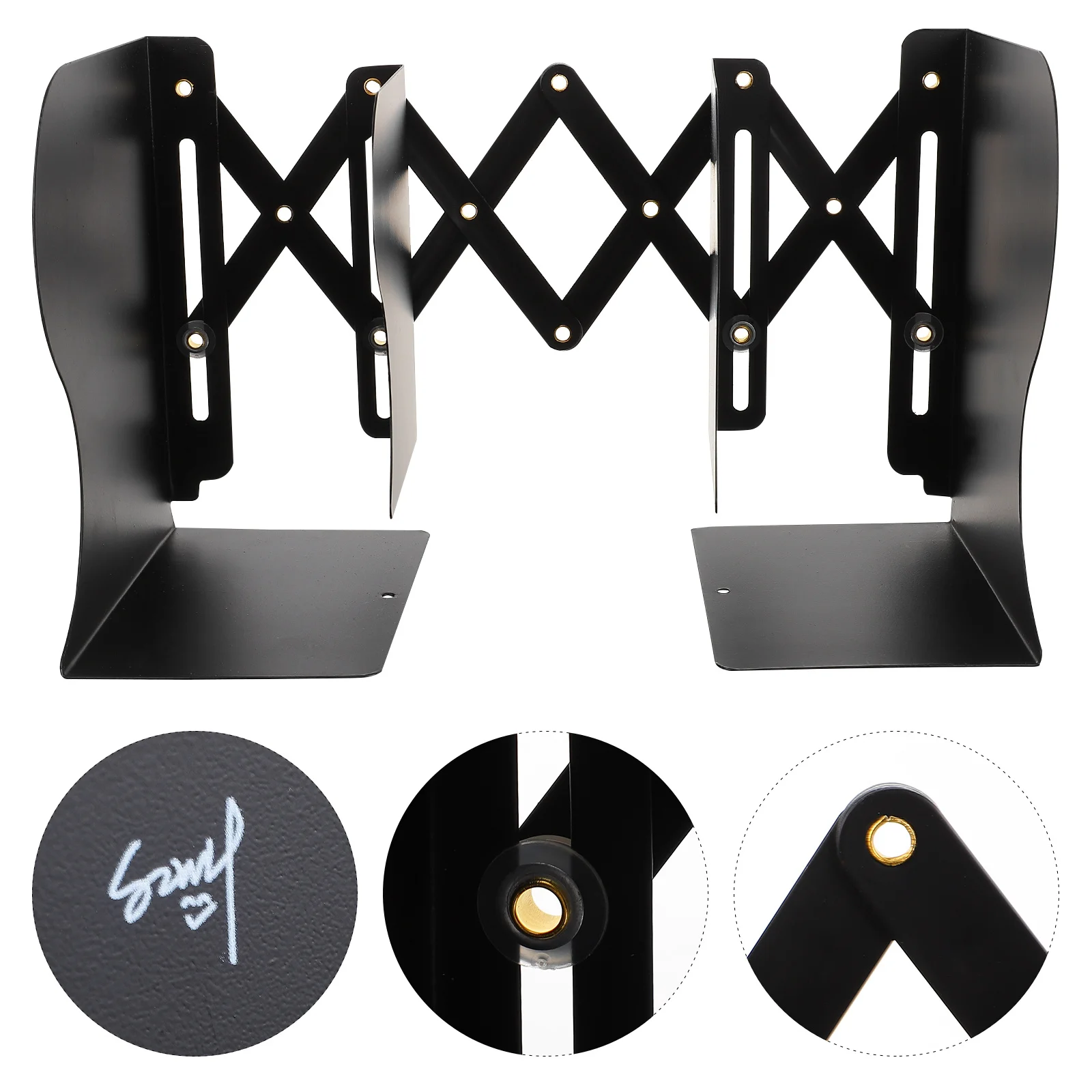 رف كتب قابل للسحب لسطح المكتب، مشبك تخزين كتب قابل للطي للدراسة والمكتب والمكتبة المدرسية، استخدم مادة الحديد، كتاب التصميم الحديث