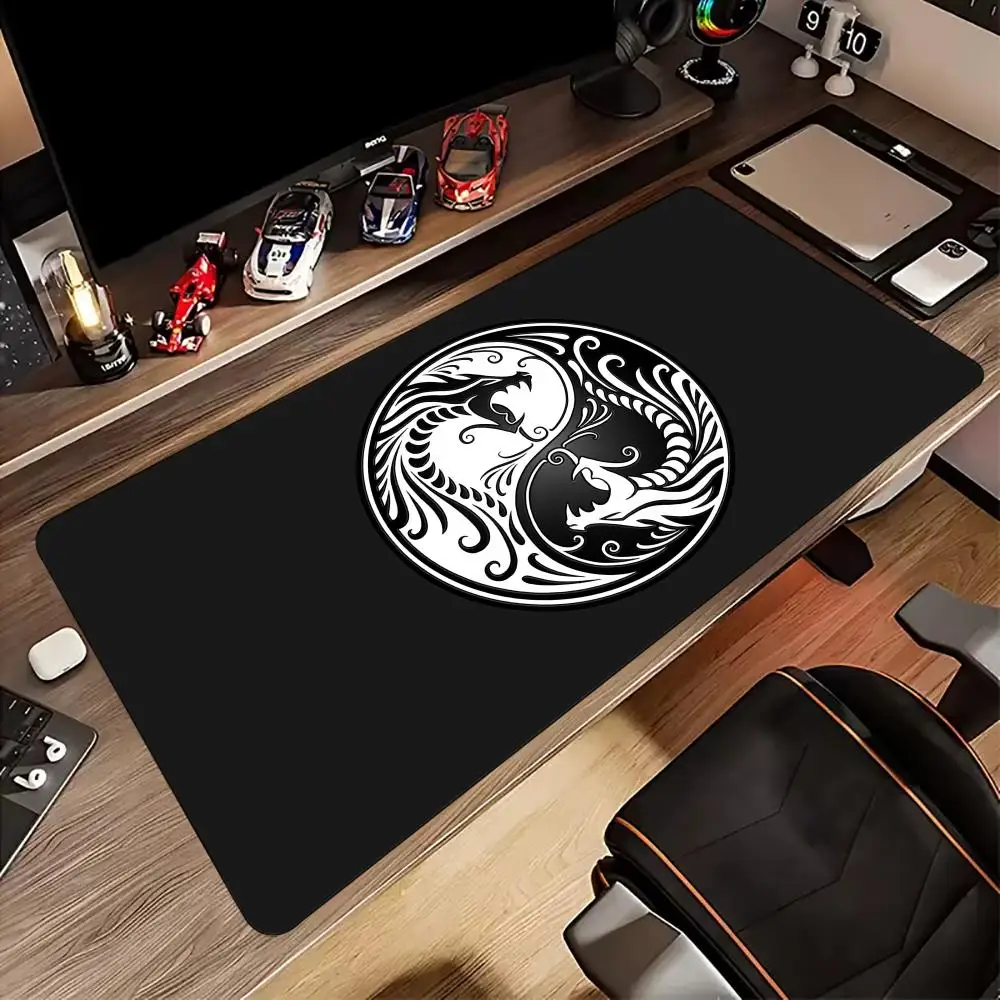 

Taiji Dragon pattern theme Mouse Pad Desk Mat Gaming mat gamer pc accessories rubber anti-slip keypad mouse pads maus pad rug