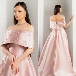 Customized es Beading Draped Pleat Party A-line Off-the-shoulder Bespoke Occasion Gown Long Dresses