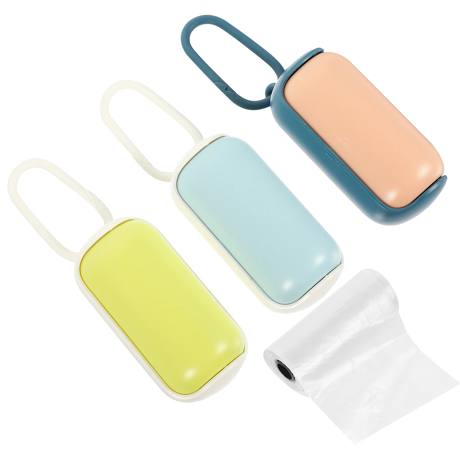 

3 pcs Pet Waste Bag Dispenser Durable Portable Plastic Container for Dog Poop Bags Outdoor Pendant Walking Hiking Practical