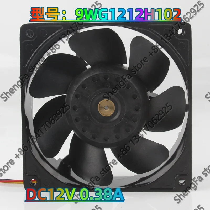 Original Sanyo 9WG1212H102 24V 48V DC12V 0.38A AC EC 12038 120X120X38MM 12CM Three-wire Frequency Converter Aluminum Cooling Fan