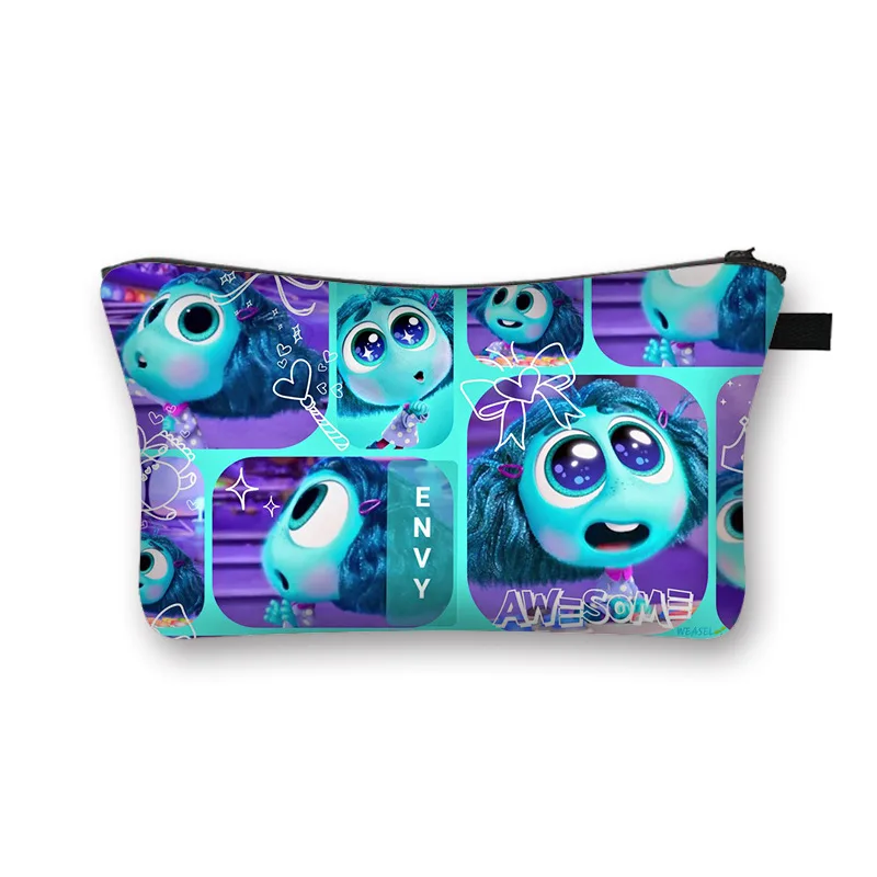 Disney Anime Inside Out 2 borsa per il trucco portamonete borsa per cartoni animati Mini borsa per bambini Kawaii regali di compleanno borse per