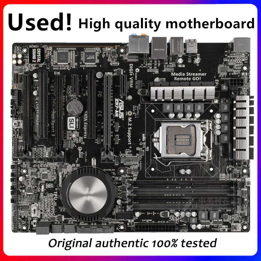 For Asus Z97-AR Desktop Motherboard Z97 LGA 1150 For Core i7 i5 i3  SATA3 USB3.0  Original Used Mainboard