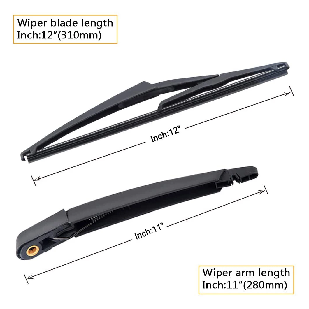 28780-JM00A Rear Windshield Wiper Arm Blade Set for Rogue, 2008-2013 for Juke,Tiida