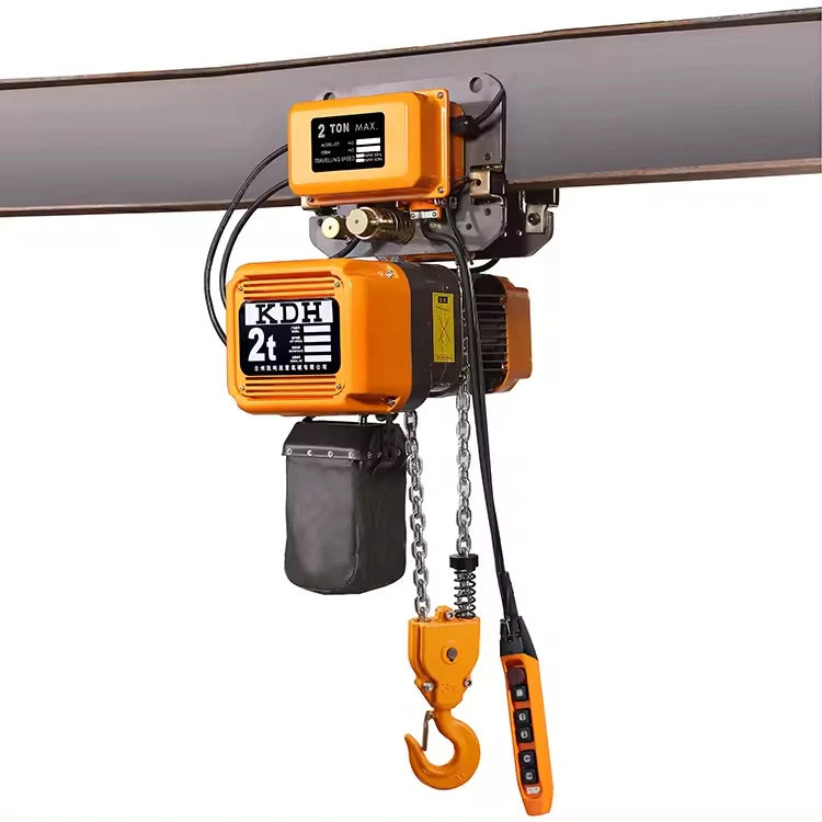 2 Ton 2000Kg 1Ph 220V Electric Wire Rope Mini Crane Electric Chain Hoist