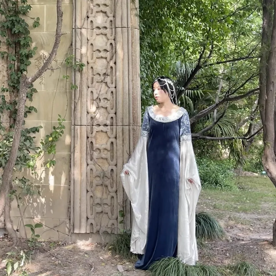 evening dresses 1920s Champagne Long Sleeve Prom Overskirt Dress 22157 Champagne / US6 cobalt blue: Dresses For Size:31-XL Pick the best 20s lovely tutu dress
