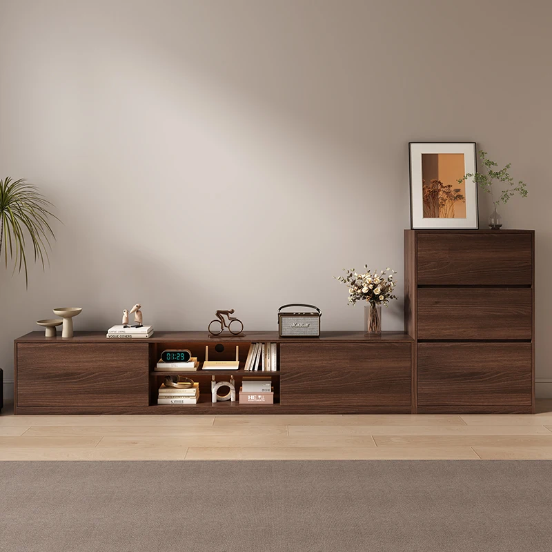 Movies Drawers Tv Stands Wood Aesthetic Minimalist Designer Retro Tv Table Universal Storage Muebles Para Tv Italian Furniture