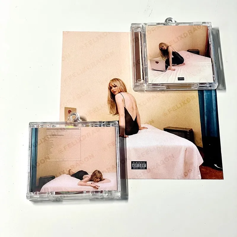 سابرينا نجار موسيقى صغيرة CD المفاتيح قصيرة n الحلو ألبوم اللعب الأغاني DIY كيرينغ تأثيري قلادة الاكريليك إكسسوارات عقد #5