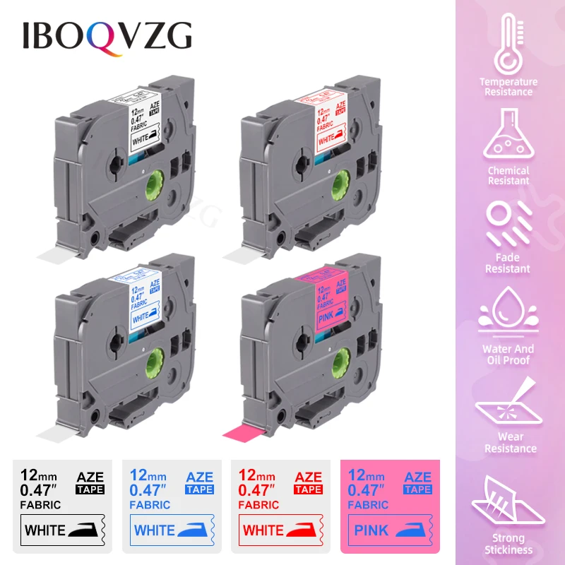 12mm*3m FA231 FAE34 FA534 Fabric Iron On Label Tape for TZeFA3 TZe-FA231 Brother P-touch PT-P710BT PT-H110 printer