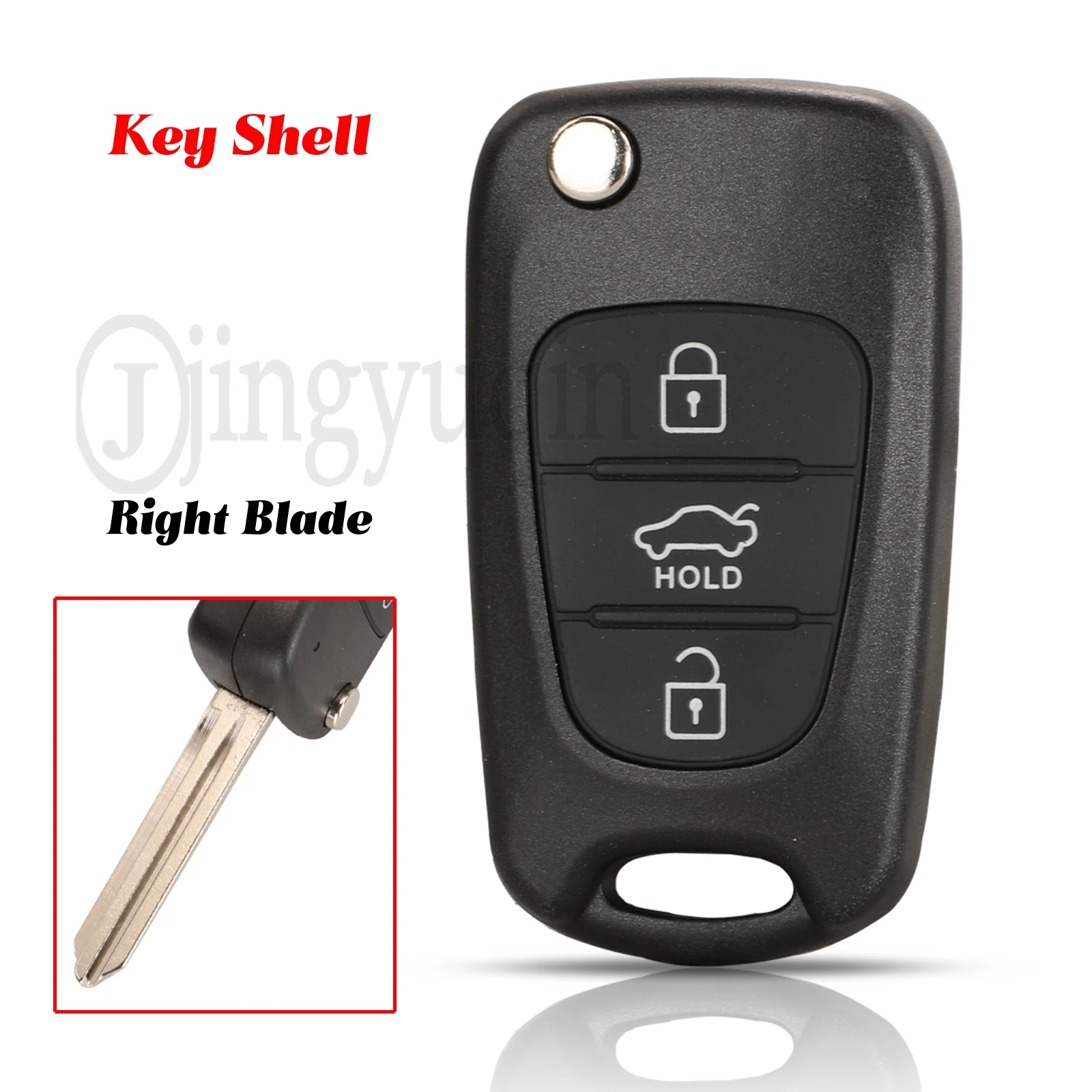 

jingyuqin 3BT For Hyundai Sonata Tucson Mistra Veloster IX25/35 Kia K2 K5 Soul Forte Rio Carens Cadenza Fob Car Remote Key Case