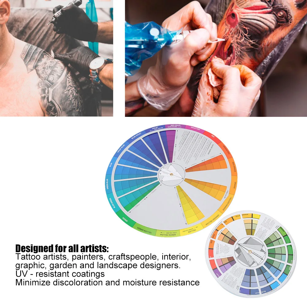 Tattoo Color Wheel Pigment Color Wheel Mixing  Tattoo Accessory Color Mixing  Tattoo Color Wheel Tattoo Accessory