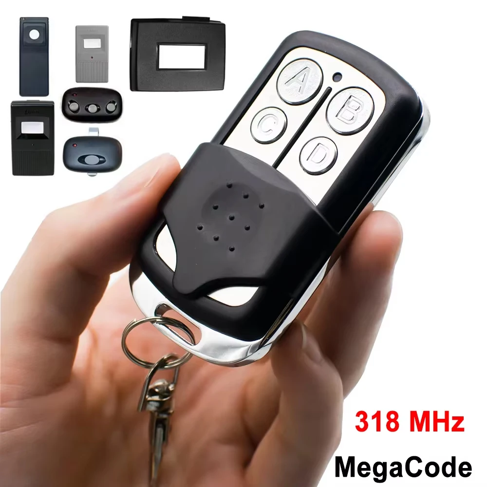 For 318 MHz MegaCode Garage Gate Remote Control ACP00877 MDT－1A MDT-1B Command Handheld Transmitter With Protective Cover