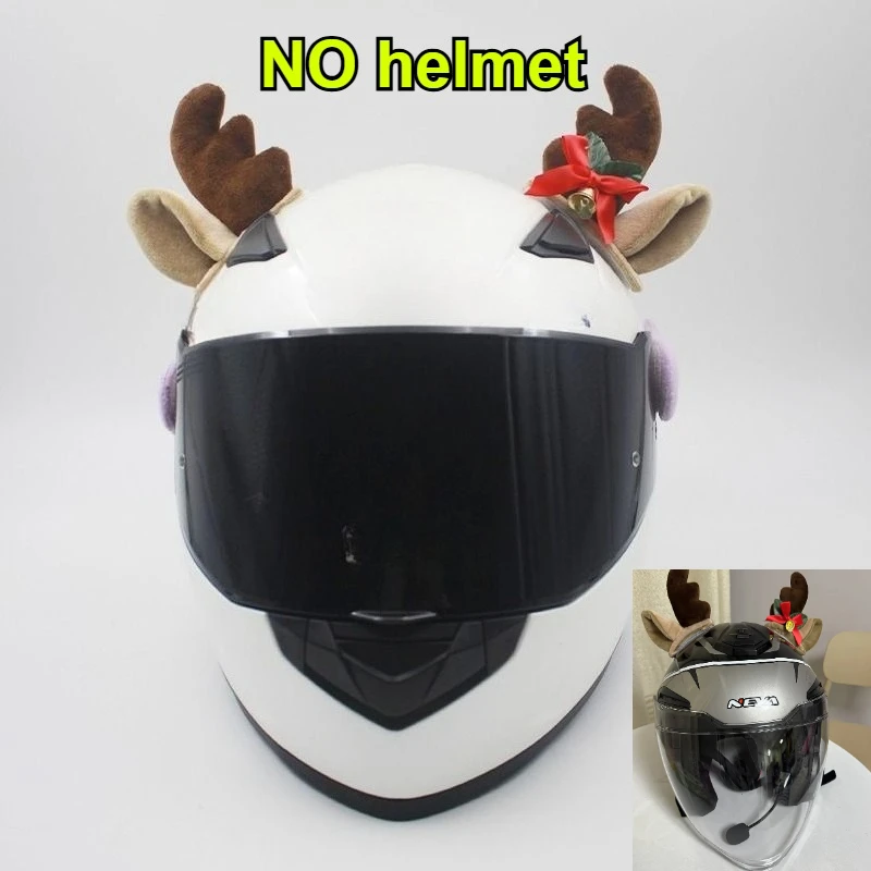 

1 Pair Christmas Antlers Motorcycle Helmets Plush Antlers Christmas Decorations Reindeer Antlers motociclista accesorios