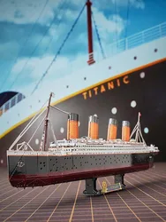 It is a puzzle gift of 3D metal jigsaw Titanic model ship cruise craft