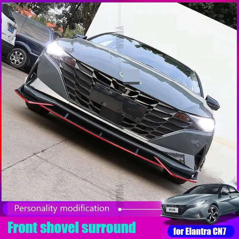 for Hyundai Elantra CN7 20 21 spoiler ABS front shovel front lip front bumper bumper protector Avante