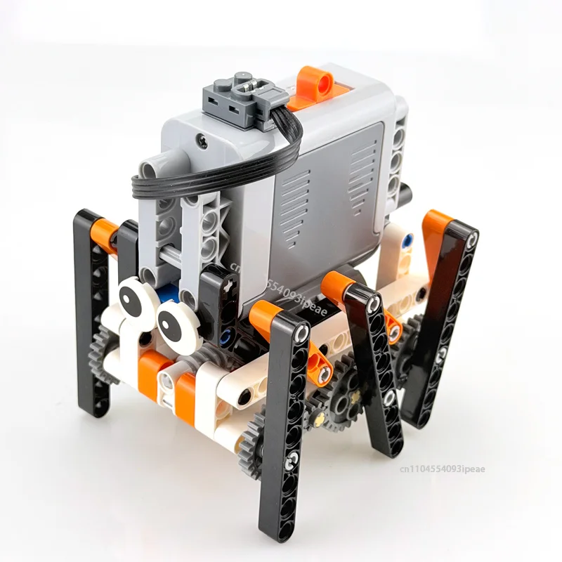 Sechsbeiniger Kompakter Laufroboter Baukasten Hexapod Bionischer Roboter Technischer Kraftmotor Bildung DIY MOC Kinder Bausteine Spielzeug Geschenk – Detail 2