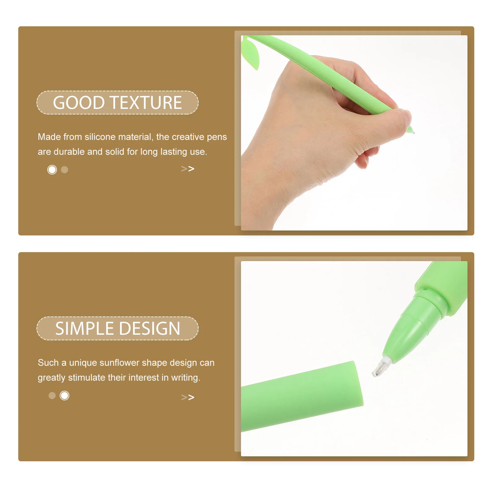 

6 шт. силиконовые нейтральные ручки с гладким письмом и тонким наконечником для офисных студентов, очаровательные ручки для письма в форме подсолнуха