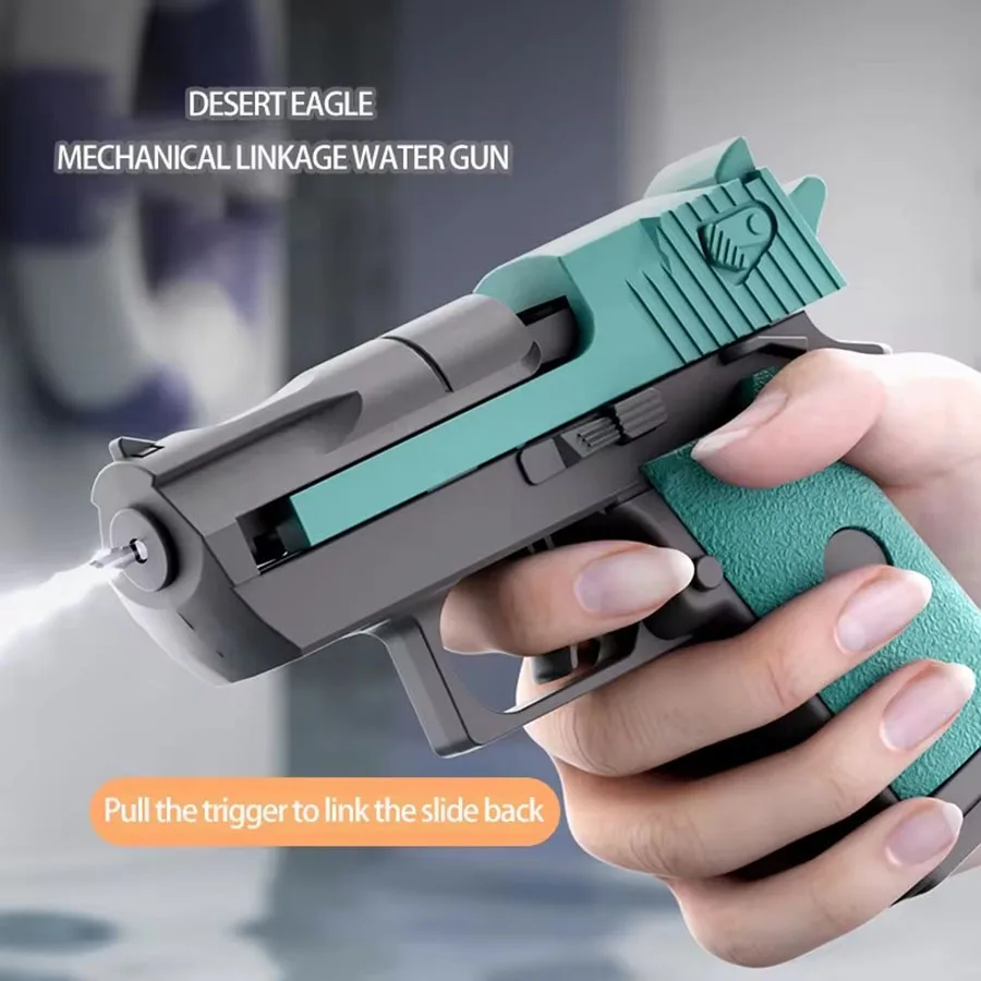 Dzieci Lato Mini Desert Eagle Mechaniczny ciągły strzelecki Pistolet na wodę Mały pistolet na zewnątrz Plaża Basen Zabawki Strzelaj Pistolety na