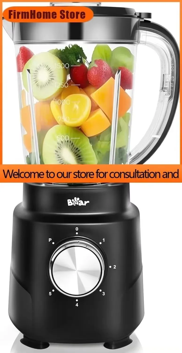 firmhome-store800w-mixeur-6-vitesses-50-oz-sans-bpa-avec-pieds-a-ventouse-trou-d'alimentation-10-lames-pour-glace-fruits-jus