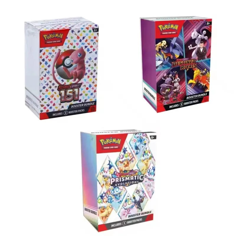 72 Peças Pokémon: Cartas Prismatic Evolutions Destined Rivals, Phantasmal e Mega Evolution, Booster em Inglês, Presentes para Batalhas e Trocas