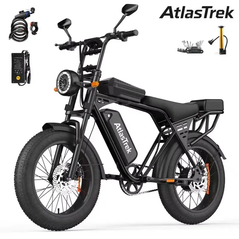 STROVAN X5 250W 48V 15AH Lithium Dual Disc Brake Electric Mountain Bike Carbon Steel Frame High Speed Waterproof Fat Bike for