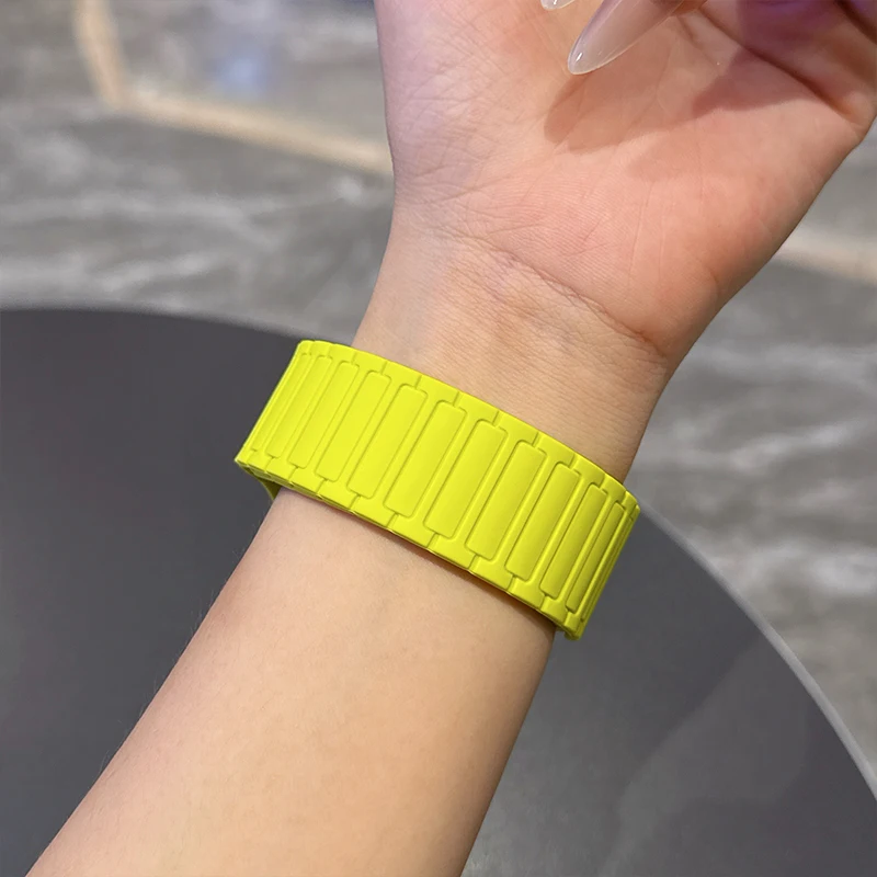 حزام حلقة مغناطيسي لساعة أبل 49 مللي متر S10 46 مللي متر 42 مللي متر 40 مللي متر 41 مللي متر 44 مللي متر 45 مللي متر حزام سيليكون لسلسلة lWatch Ultra 2 9 8 7 6 5 43