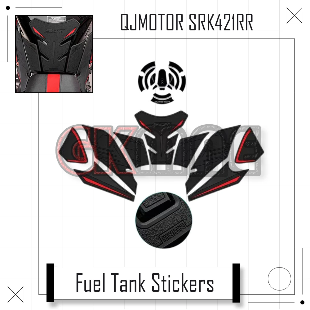 

New For QJMOTOR SRK 421 RR SRK421RR Motorcycle Modification Rubber Fuel Tank Sticker Anti-scratch Sticker Fit SRK 421 RR