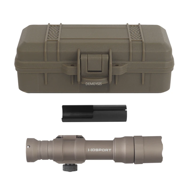 

Уличный охотничий фонарик 800 люмен, тактический CS Scout Light, светодиодный фонарик для стрельбы из винтовки, страйкбольный пистолет, защитная коробка