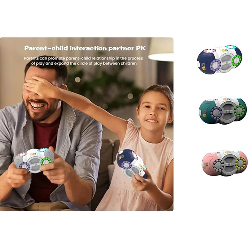 Rotating 8-Sided Rotating Magic Bean Spinner Fidget Cube Toys Learning Education Brain Teaser STEM Game Relief Stress For Kids