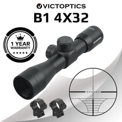 VictOptics B1 4x32 Compact Scope Compact Size 25.4mm 1 Inch Tube 1/4 MOA Tactical Style Turret For Airsoft .223 5.56mm