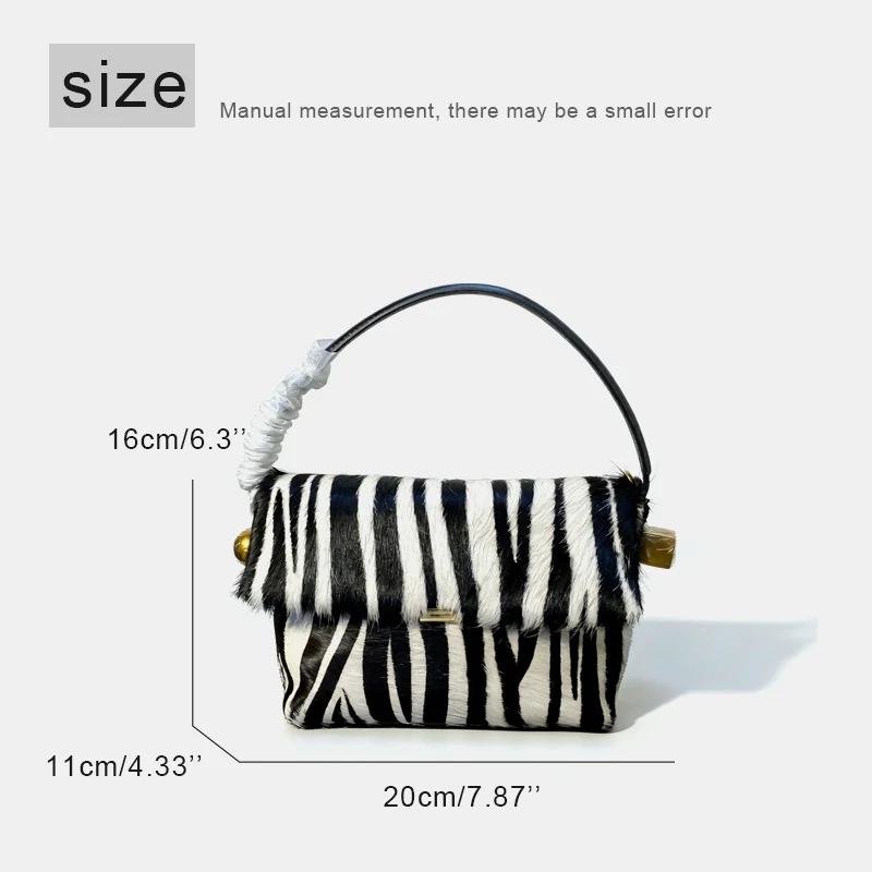 Rounded Corner Plaza Horsehair With cowhide Box Bags For Women Luxury Designer Handbag Purses 2026 New In Leather Small Shoulder
