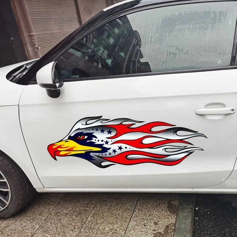 

30*10 CM Car Sticker 2024 Hot Sale Red Eagle Eagle Body Waterproof Car Sticker Scratches Block South Korean Automotive Supplies