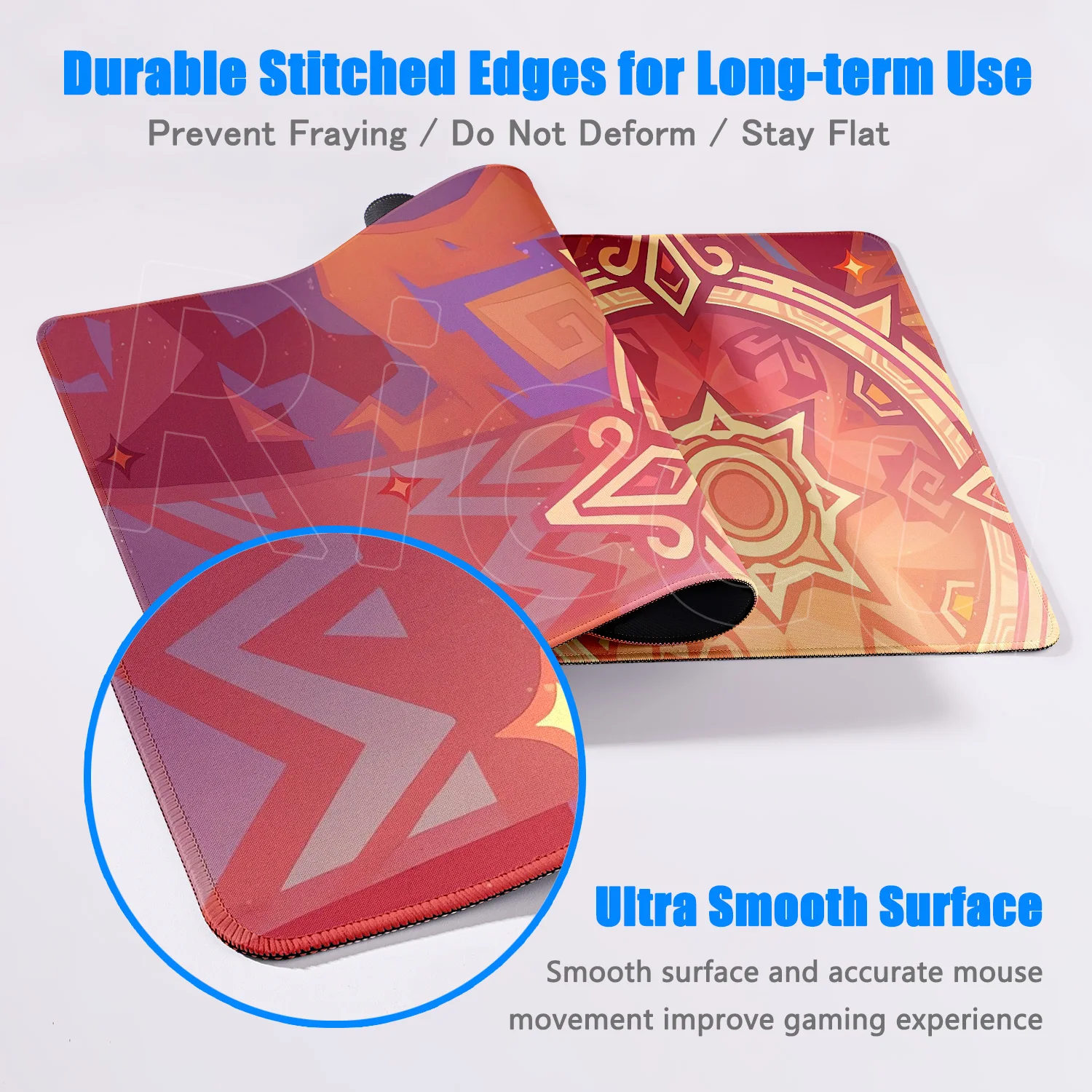 Alas Mouse Pola Karakter Genshin Impact Nod-Krai Cetak HD Flins Lauma Alas Mouse Gaming Laptop XXL 1000×500Mm Alas Meja Anime