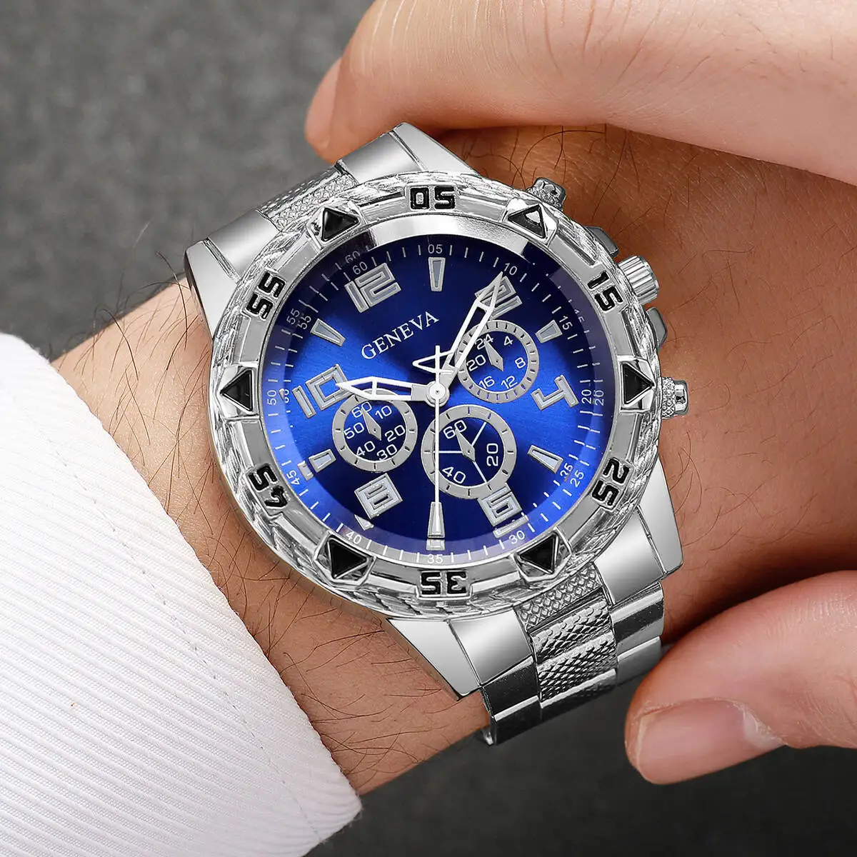 1/4PCS Fashion Men Quartz Watch Luxury Big Dial Men's Business Wristwatches Clock Gift Relogio Masculino（Without Box） image 3