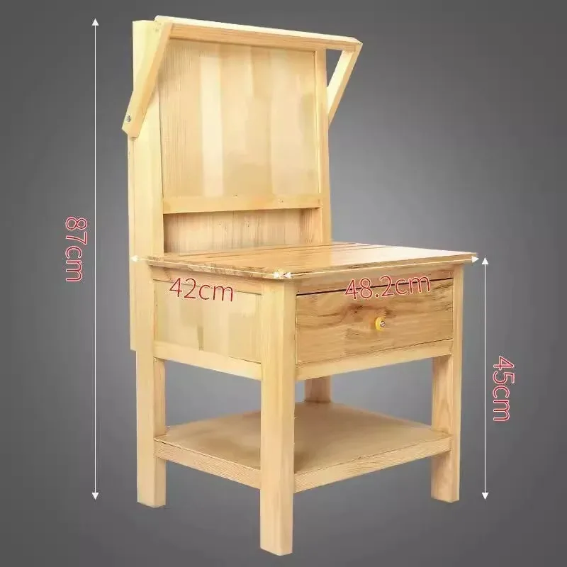 

Integrated painting stool studio table solid wood painting table lifting painting table studio arrangement storage drawers