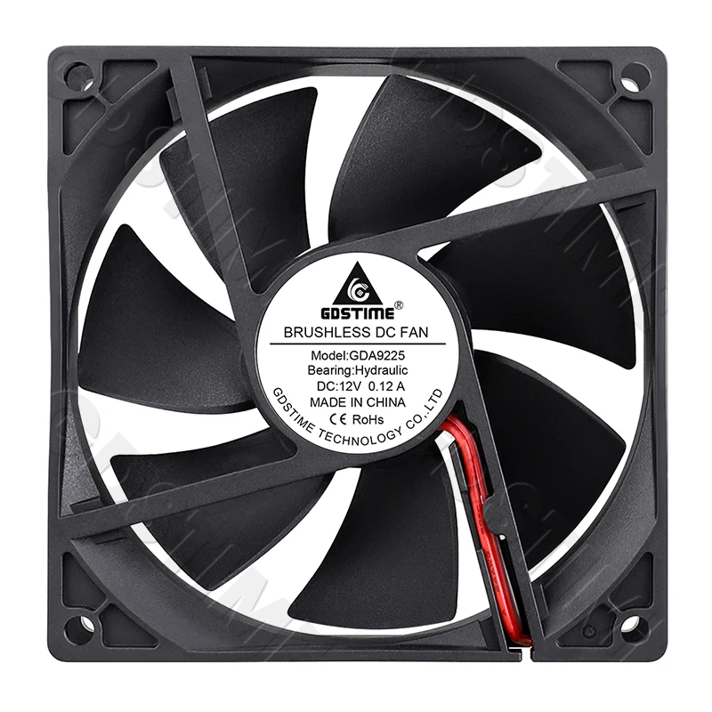 Gdstime 92MM 12V Fan 2Pin 48V 24V Cooling Fan 90mm CPU Cooler DC 5V Brushless Axial Fan Ball/Sleeve PC Case Fan USB Router Fan