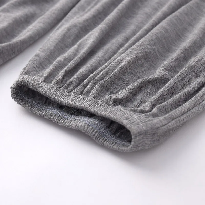 plus Size Modal Summer Leisure Pants for Middle-Aged Men Exercise Lantern Pants High Waist Long Pants Comfortable Loose Fit