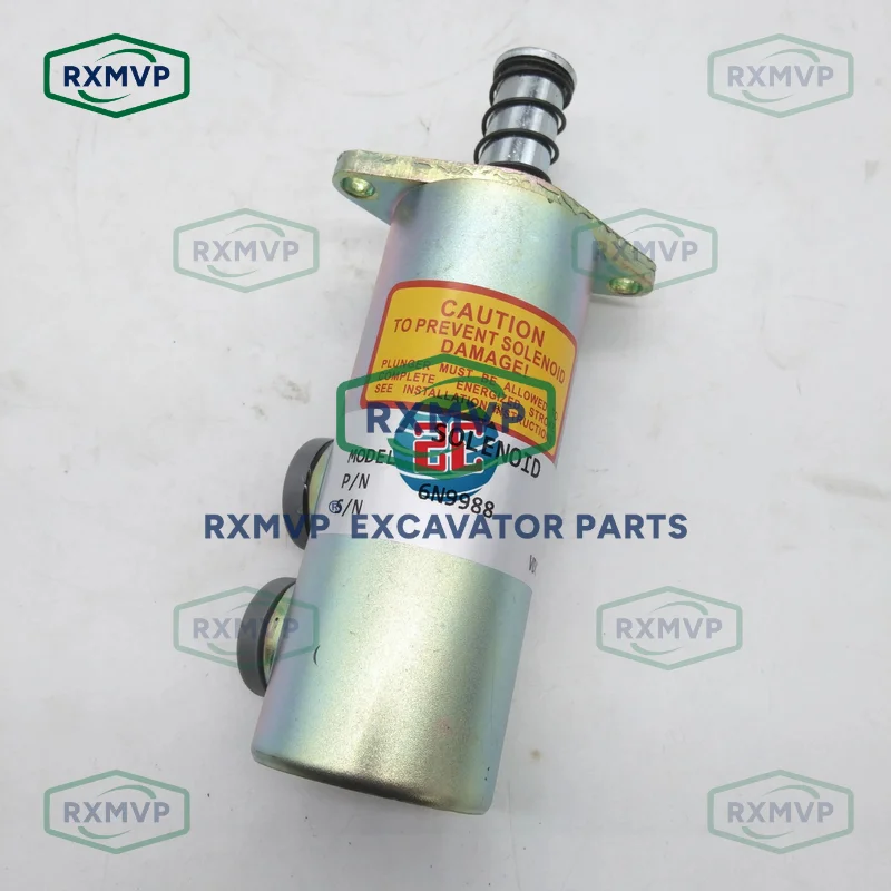 6N9988 6N-9988 Fuel Shut Off Solenoid 12V Fits Excavator Diesel Engine E225 3208 3412