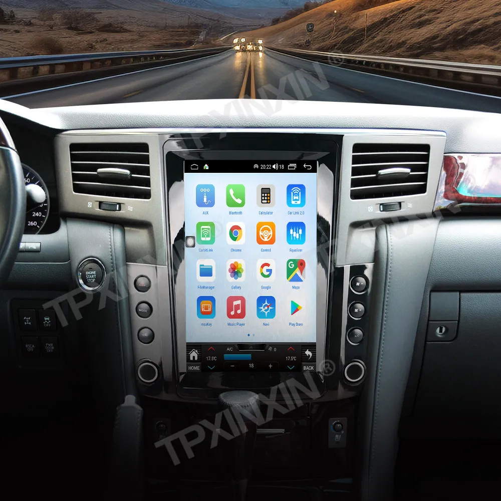 13.6 inch Android 15 auto carplay For Lexus LX570 2007 - 2015 car GPS multimedia radio player navigation touch screen head unit