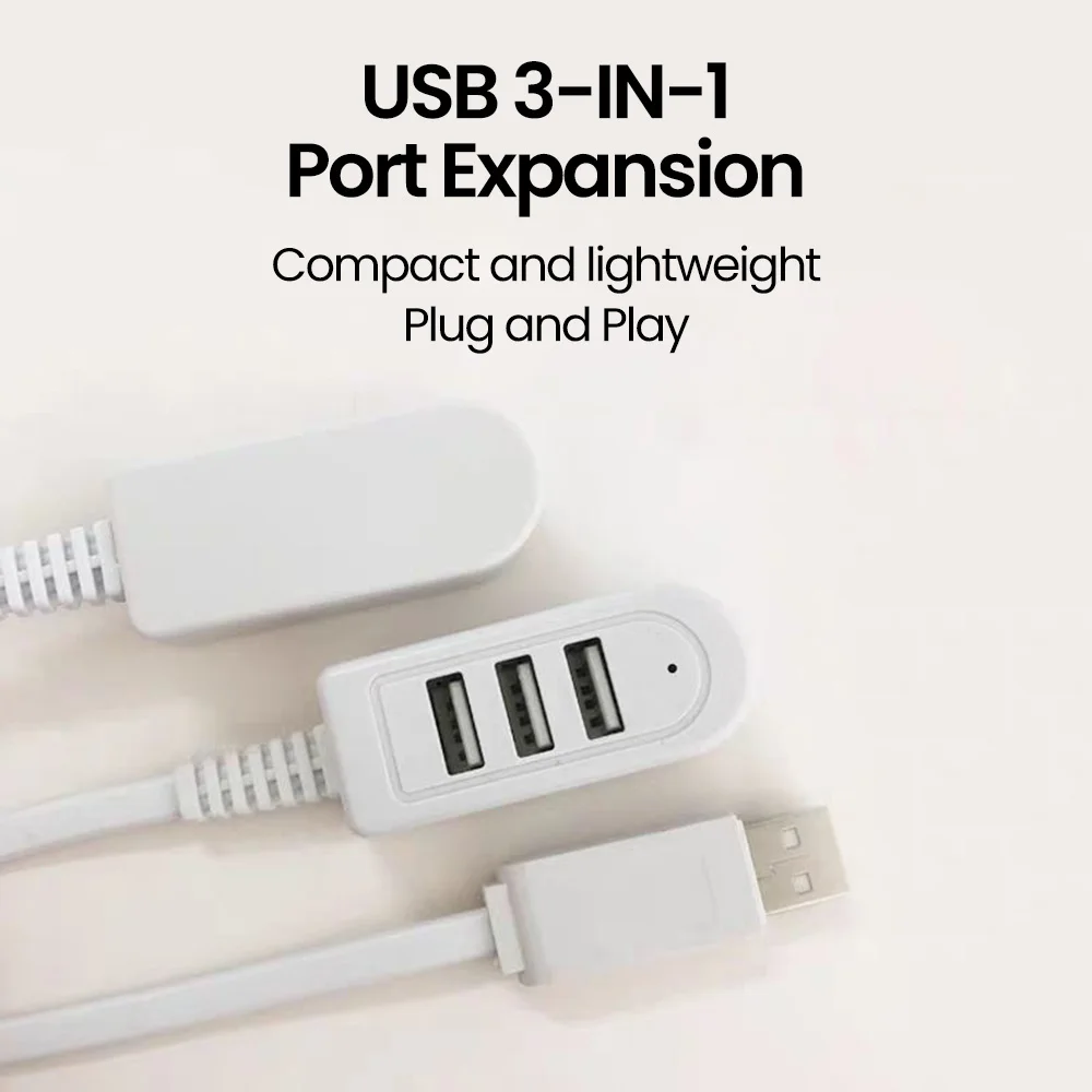 3-в-1 USB2.0 HUB 2.0 2USB Удлинительный кабель HUB Разветвитель USB 2.0 Расширитель-концентратор Адаптер питания для ПК Компьютерные аксессуары