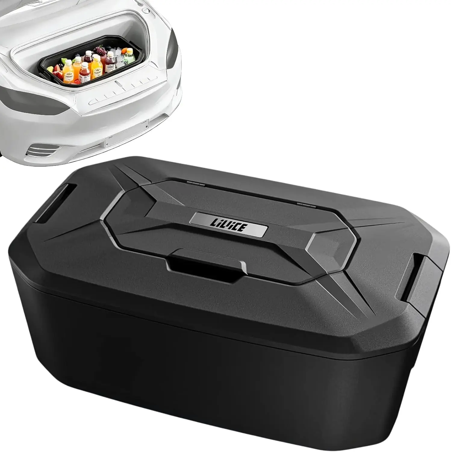 

Портативный изотермический контейнер для кемпинга в передний багажник автомобиля, 48QT, совместимый с передним отсеком Model Y, сохраняет лед до 72 часов.