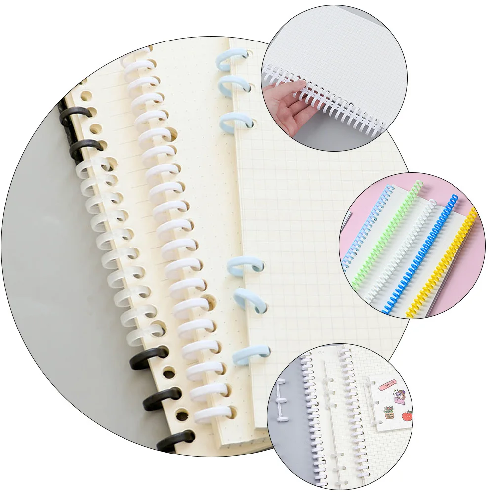 10 strisce di rilegatura in plastica 30 fori A4 B5 organizer per documenti professionale anello a spirale per bobina per notebook fai da te